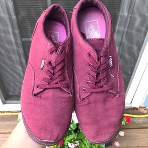 Burgundy Vans Shoes